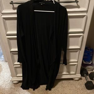 Ruffled black kimono, never worn-NWOT